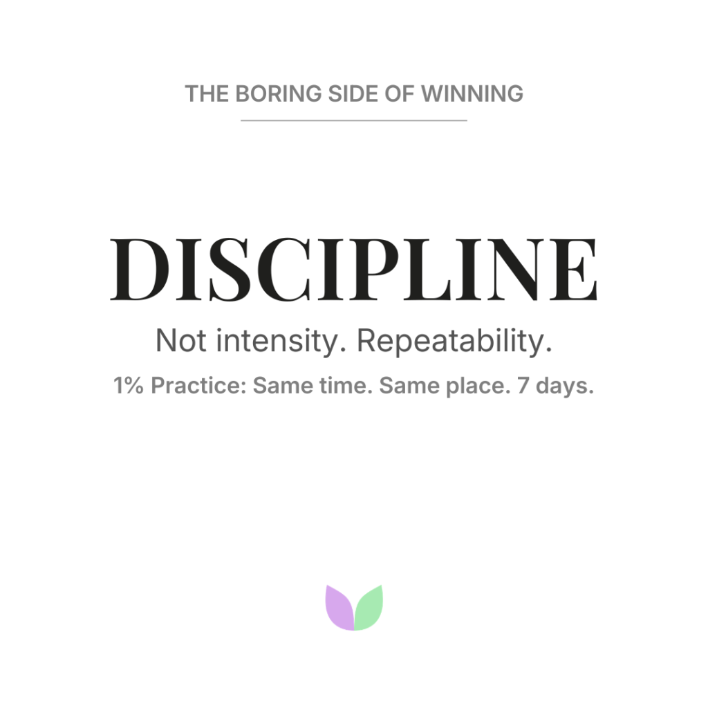 How to Build Discipline: Why Repeatability Beats Intensity