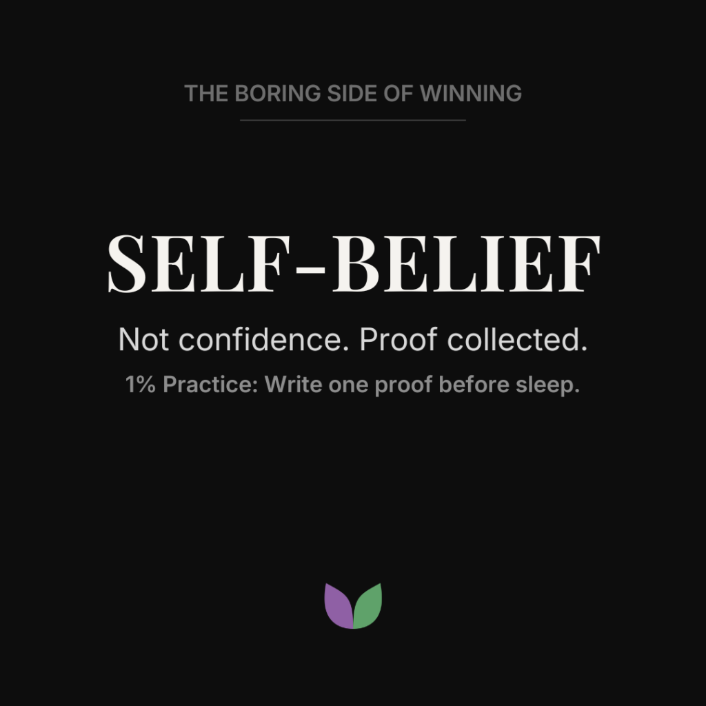 IntuiWell - How to Build Self-Belief: Why Proof Beats Confidence